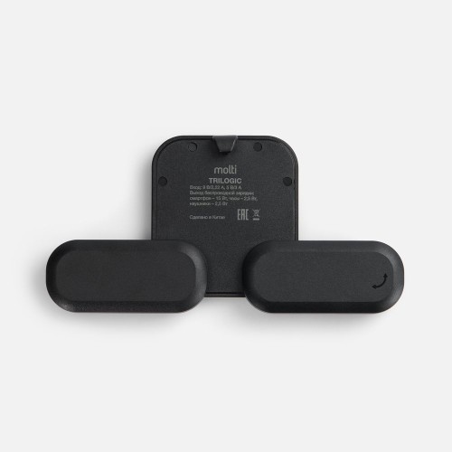 Складная станция беспроводной зарядки Trilogic, черная