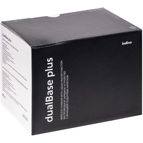 Кружка с подогревом и беспроводной зарядкой dualBase plus, белая