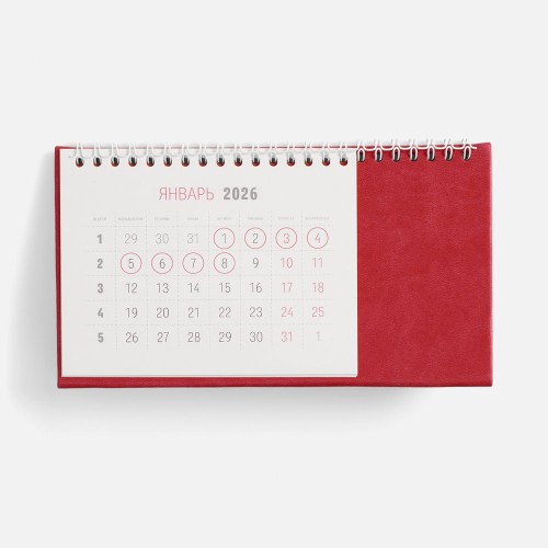 Календарь настольный Brand, красный