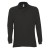 Рубашка поло мужская с длинным рукавом Star 170, черная Рубашка поло мужская с длинным рукавом Star 170, черная