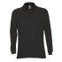 Рубашка поло мужская с длинным рукавом Star 170, черная