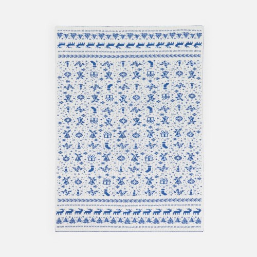 Плед Holidale, синий с молочным