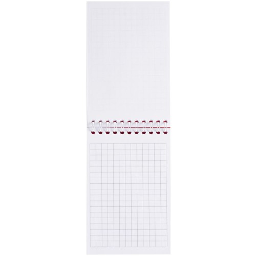 Блокнот Dali Mini в клетку, красный