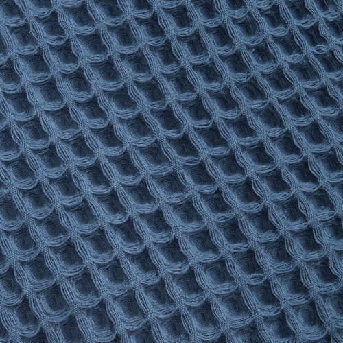 Плед вафельный Elenglect, темно-синий