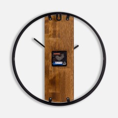 Часы Woodix, черные с коричневым