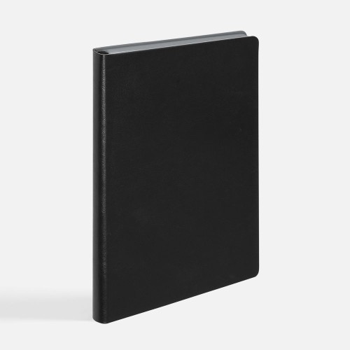 Ежедневник Doppio, недатированный, черный с серым