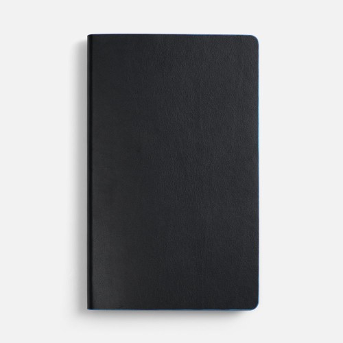 Ежедневник Trait, недатированный, черный с голубым