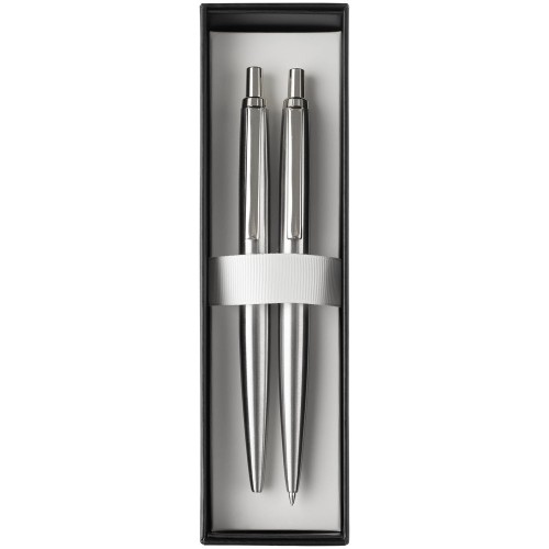 Набор из механического карандаша и ручки Poetica, серебристый