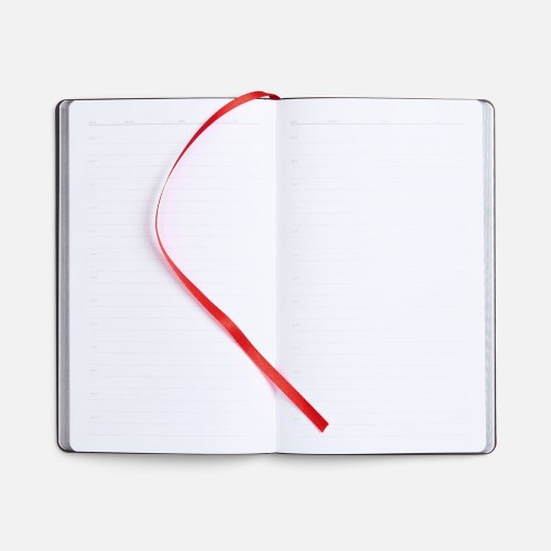 Ежедневник Trait, недатированный, черный с красным