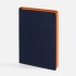 Ежедневник Doppio, недатированный, синий с оранжевым