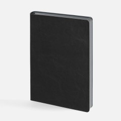 Ежедневник Doppio, недатированный, черный с серым