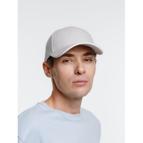 Бейсболка Spiker, серая с белым