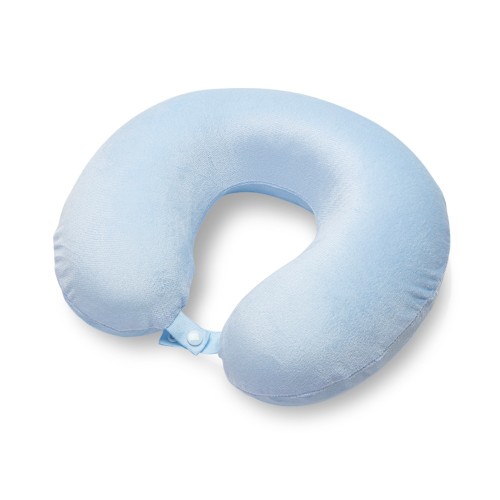 Подушка Basic из микрофибры с эффектом памяти U-shape, небесно голубой NEW