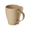 Пшеничная кружка Nina с ложкой, 300ml, бежевый