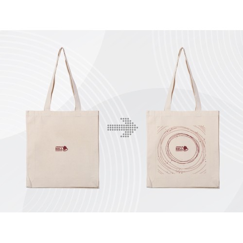 Сумка Donny с донной складкой и парусиновыми ручками, натуральный, с DTF (полноцвет)