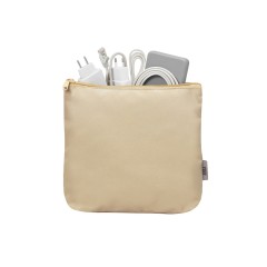 Органайзер для электроники и проводов Amalia из полиэстера 300D с подкладкой, бежевый