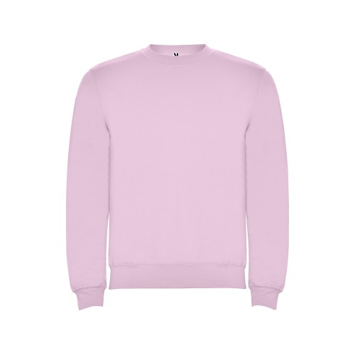 Свитшот с начесом Clasica унисекс, светло-розовый