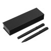 Подарочный набор из 2-х ручек Black Lama soft-touch, черный Подарочный набор из 2-х ручек Black Lama soft-touch, черный