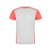 Спортивная футболка Zolder мужская, белый/меланжевый неоновый коралловый
