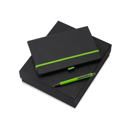 Подарочный набор Jacque 2.0. с ручкой и блокнотом, зеленое яблоко