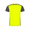 Спортивная футболка Zolder детская, неоновый желтый/черный меланж