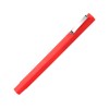 Ручка шариковая пластиковая Quadro Soft, квадратный корпус с покрытием софт-тач, красный