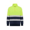 Свитшот ворот на молнии Spica, нэйви/неоновый желтый