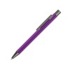 Ручка шариковая UMA STRAIGHT GUM soft-touch, с зеркальной гравировкой, фиолетовый