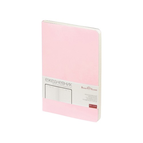 Ежедневник А5 недатированный Megapolis Velvet Flex, зефирный розовый