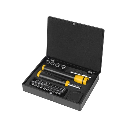 Набор инструментов 18 предметов, черный/серебристый (P)