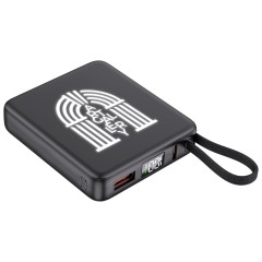 Внешний акуумулятор с подсветкой лого Nex, 5000 мАч, черный