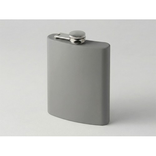 Фляжка 240 мл Remarque soft touch, 304 сталь, светло-серый