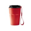 Термокружка KEURY из нержавеющей стали с двойными стенками и ручкой с керамической слоем, красный