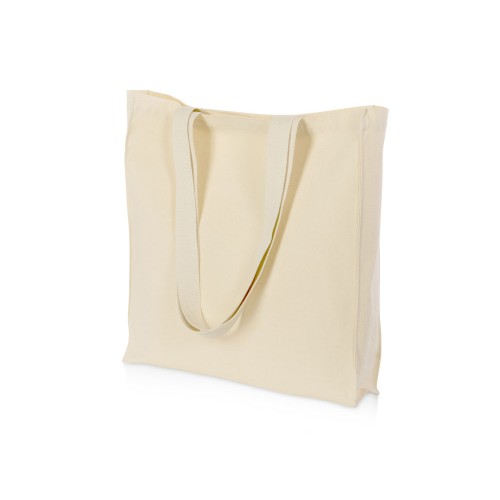 Сумка Donny из хлопка с донной складкой и парусиновыми ручками, натуральный (Р)