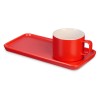 Чайная пара Bristol: блюдце прямоугольное, чашка, коробка, красный
