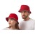 Панама с контрастной окантовкой , красный/белый Панама с контрастной окантовкой , красный/белый