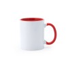 Кружка керамическая MANGO под сублимацию, 350 мл, белый/красный