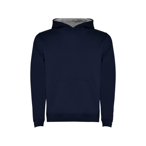 Толстовка с капюшоном Urban детская, нэйви/серый меланж