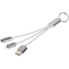 Кабель для зарядки Metal 3-в-1 с брелоком, серый