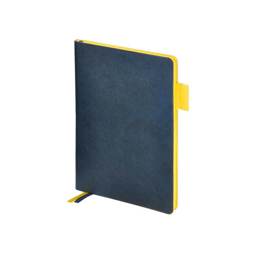 Ежедневник недатированный А5 Boston, темно-синий (желтый обрез)