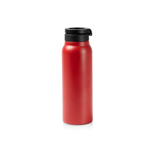 Термобутылка Хэйду с двойными стенками и корпусом из переработанной нержавеющей стали, красный