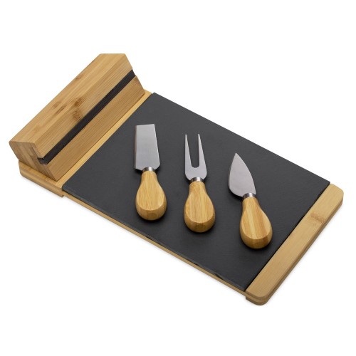 Набор для сыра из сланцевой доски и ножей Bamboo collection Taleggio