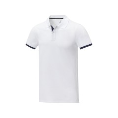 Morgan Двухцветное мужское поло с коротким рукавом , белый