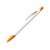 Ручка пластиковая шариковая CITIX, белый/апельсин Ручка пластиковая шариковая CITIX, белый/апельсин