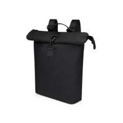 Рюкзак для ноутбука 15,6 Turner объемом 12 л со сворачивающимся верхом, изготовленный из переработанных материалов по стандарту GRS - сплошной черный