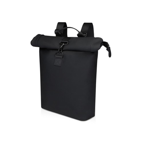 Рюкзак для ноутбука 15,6 Turner объемом 12 л со сворачивающимся верхом, изготовленный из переработанных материалов по стандарту GRS - сплошной черный