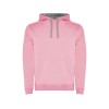 Толстовка с капюшоном Urban мужская, светло-розовый/серый меланж