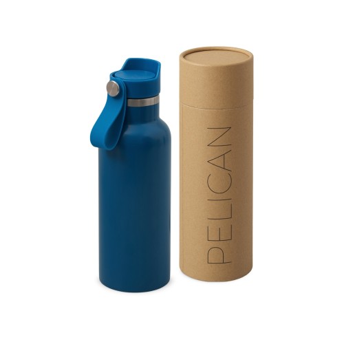 Вакуумная термобутылка Pelican, 500 мл, синий индиго