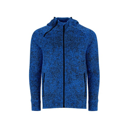 Толстовка на молнии Everest, меланжевый королевский синий