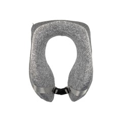 Подушка TORBER, дорожная, с эфектом памяти, серая, полиэстер, 20х27х10 см